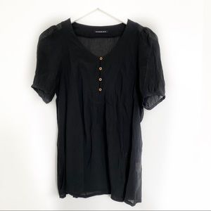 Rodebjer Semi Sheer Short Sleeve Blouse